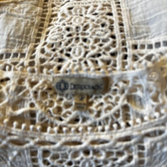 DEMOCRACY Cream Ivory Boho Lace Crochet Top with matching Cami - NWOT - Size M - Picture 12 of 12